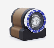 Load image into Gallery viewer, ROTOR 1 SPORT CHESTNUT + BLUE WATCH WINDER
